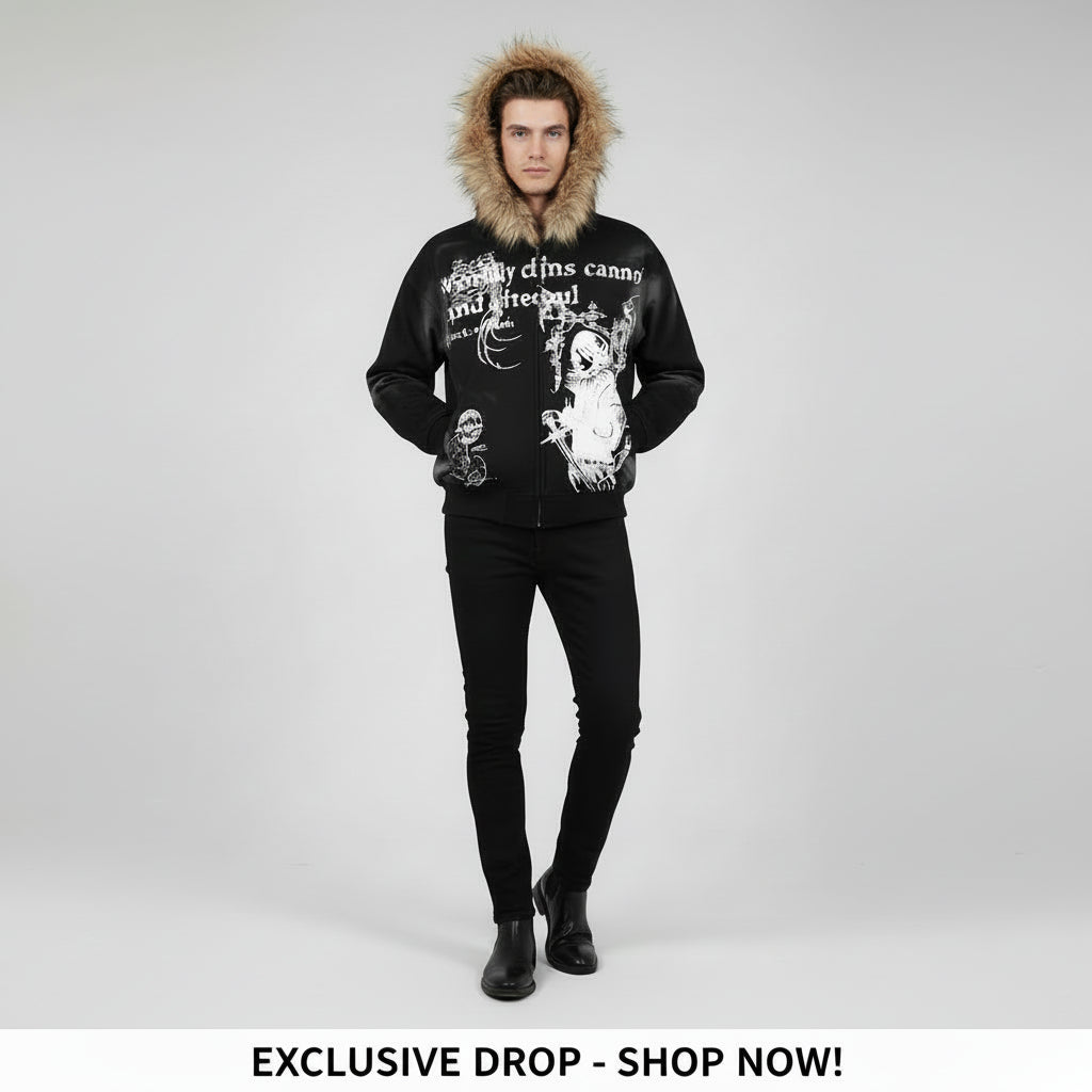 Fur Hoodie Strett Wear