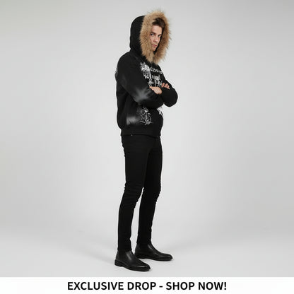 Fur Hoodie Strett Wear